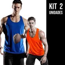 Kit 2 Camisetas REGATAS Masculinas ALGODÃO Slim Fit Academia Fitness Corrida 726 - Iron
