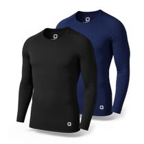 Kit 2 Camisetas Térmicas Masculina Segunda Pele Camisa Uv50+ DryFit Proteção