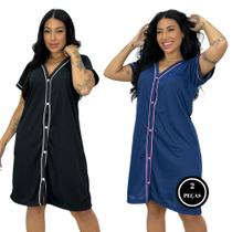 Kit 2 Camisola Amamentação Americana Pós Cirúrgica com Botões -c8 KIT 2 ELIANA PRETO E MARINHO Kit 2 Camisola Amamentação Americana Pós Cirúrgica com Botões -c8 KIT 2 ELIANA PRETO E MARINHO