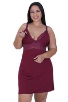 Kit 2 Camisola Amamentação Plus Size Pijama Gestante Maternidade pós parto abre fácil - AVEZO MODAS