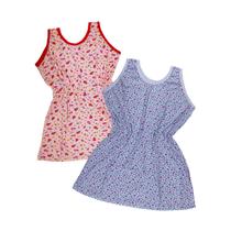 Kit 2 Camisola De Algodão Estampada Senhora Confortável Kit 2 Camisola De Algodão Estampada Senhora Confortável