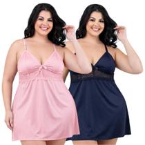 Kit 2 Camisolas Feminina Amamentação Plus Size Gestante Pós Parto Maternidade Confortável Com Click