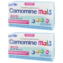 Kit 2 Camomine Mais Suplemento Para Lactentes Crianças Vitaminas B2 B7 B12 e K 20caps Arte Nativa