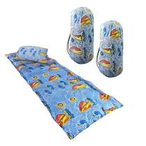 Kit 2 Camping Colchonete Com Travesseiro Confortável Solteiro
