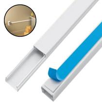 Kit 2 Canaleta Pvc Branca 1 metro Cada Fita Adesiva Fame 20mm Kit 2 Canaleta Pvc Branca 1 metro Cada Fita Adesiva Fame 20mm