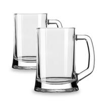 Kit 2 Caneca 340ml Para Chopp Cerveja Transparente