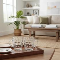 Kit 2 Caneca Chopp Vidro Cerveja Bar Festa Restaurante 470ml