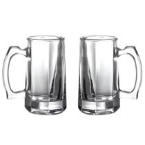 Kit 2 Caneca De Chopp Vidro Cerveja Copo Chop Zero Grau