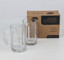 Kit 2 Caneca em Vidro Temperado 400ml Kit 2 Caneca em Vidro Temperado 400ml