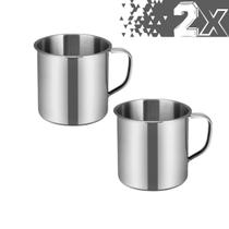 Kit 2 Caneca Inox 150ml Xícara Polida Lisa Vintage Inquebrável Kit 2 Caneca Inox 150ml Xícara Polida Lisa Vintage Inquebrável
