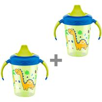 kit 2 Caneca Magia Lillo Copo Antivazamento Aprendizado 207ml