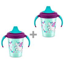 kit 2 Caneca Magia Lillo Copo Antivazamento Aprendizado 207ml