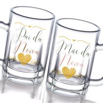 Kit 2 Caneca Tabernas Personalizada Pai Mãe da Noiva do Noivo Presente Casamento Madrinha Padrinho