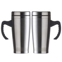 Kit 2 Caneca Termica Com Tampa Aço Inox 500Ml
