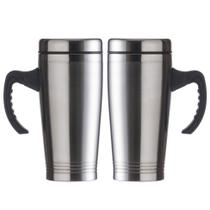 Kit 2 Caneca Termica Com Tampa Aço Inox 500ml