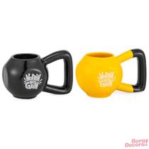 Kit 2 Canecas 3D Peso De Academia Kettlebell Cross Maromba