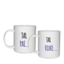 Kit 2 Canecas Brancas Para O Dia Dos Pais - Para Pai E Filho