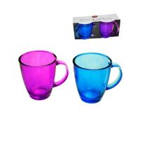 Kit 2 Canecas Coloridas 350ml Xícara Cappucino Café Chá