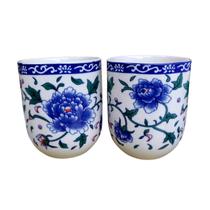 Kit 2 Canecas de Chá Oriental Copo Porcelana 150ml