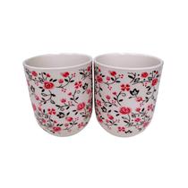 Kit 2 Canecas de Chá Porcelana Copo Oriental 150ml