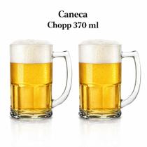 Kit 2 Canecas de Chopp Bristol 370ml em Vidro Transparente para Cerveja Kit 2 Canecas de Chopp Bristol 370ml em Vidro Transparente para Cerveja