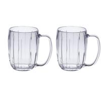 Kit 2 Canecas De Chopp Cerveja Acrílico 750ml Transparente Paramount