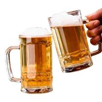 Kit 2 Canecas de Chopp em Vidro Copo para Cerveja 350ml Translucido - TRC
