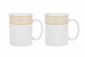 Kit 2 Canecas de Porcelana 300ml Design Elegante Moderno Kit 2 Canecas de Porcelana 300ml Design Elegante Moderno