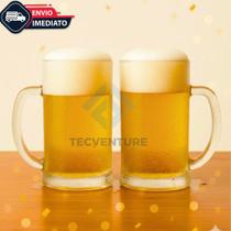 Kit 2 Canecas De Vidro 390ml Para Chopp Cerveja Drinks Refrigerante Suco Cha Gelado Resistente Versa Kit 2 Canecas De Vidro 390ml Para Chopp Cerveja Drinks Refrigerante Suco Cha Gelado Resistente Versa