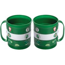 Kit 2 Canecas Divertidas Palmeiras Giratória 360ml Oficial Kit 2 Canecas Divertidas Palmeiras Giratória 360ml Oficial