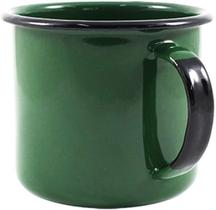 Kit 2 Canecas Esmaltadas Verde 350ml Retrô Resistentes Café Chá