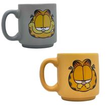 Kit 2 Canecas Garfield Mini Tina 100mL Original, Zona Criativa, Par De Xícaras Cerâmica Empilháveis