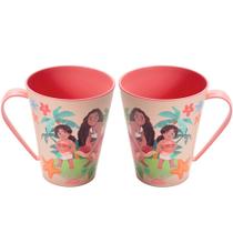 Kit 2 Canecas Infantil da Moana para Suco Café para Meninas Kit 2 Canecas Infantil da Moana para Suco Café para Meninas