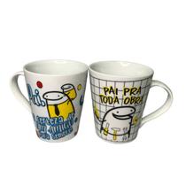 Kit 2 Canecas Porcelana 290ml Dia dos Pais Estampa Sortida