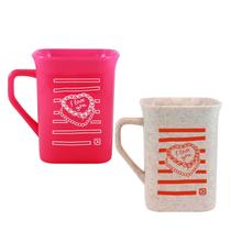 Kit 2 Canecas Quadrada 250mL Colecao AMOR I Love You