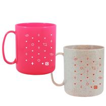 Kit 2 Canecas Redonda 400mL Colecao AMOR Cupido