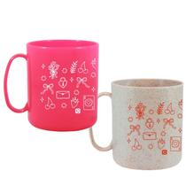 Kit 2 Canecas Redonda 400mL Colecao AMOR Romance