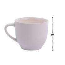 Kit 2 canecas xícara de porcelana 95ml lisa chá cozinha utilidades prático