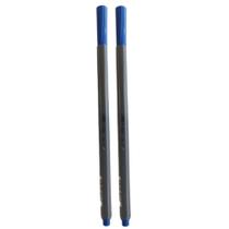 Kit 2 Caneta Canetinha Hidrográfica Ponta Fina 0.4mm Azul