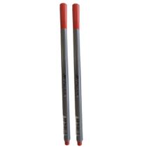 Kit 2 Caneta Canetinha Hidrográfica Ponta Fina 0.4mm Vermelh