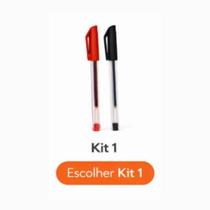 Kit 2 Caneta Preta e Vermelha Escrita Suave Escolar Escritório Kit 2 Caneta Preta e Vermelha Escrita Suave Escolar Escritório
