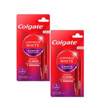 Kit 2 Canetas Clareadoras Dental Colgate Luminous White Gloss 2.5ml