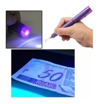 Kit 2 Canetas Detecta Dinheiro Falso Nota Falsa Violeta
