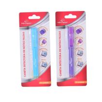 Kit 2 Canetas Detectora de Nota Falsa com LED Funcional