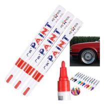 kit 2 Canetas Permanente Paint Marker Reparadora Tira Risco Pintura Automotiva Carro Moto