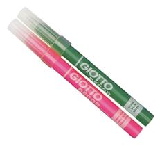Kit 2 Canetas Permanente Tecido GIOTTO Marker - ROSA FLUOR e VERDE