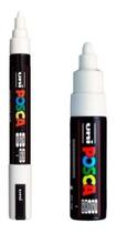 Kit 2 Canetas Posca Brancas PC-5M e PC-7M Uni-Ball