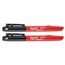 Kit 2 Canetas Pretas Ponta Fina Inkzall 48-22-3100 Milwaukee - Unica Unico
