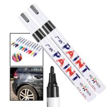 Kit 2 Canetas Reparadora Tira Risco Automóveis Carro Moto Caminhões Pintar e Retocar Pneu Azulejo e Tênis Uso Escolar Marca Texto Preto