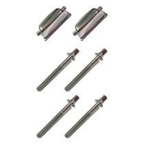 Kit 2 Canoas Para Caixa Cromo 18.5 + 4 Parafusos 45Mm X 6Mm